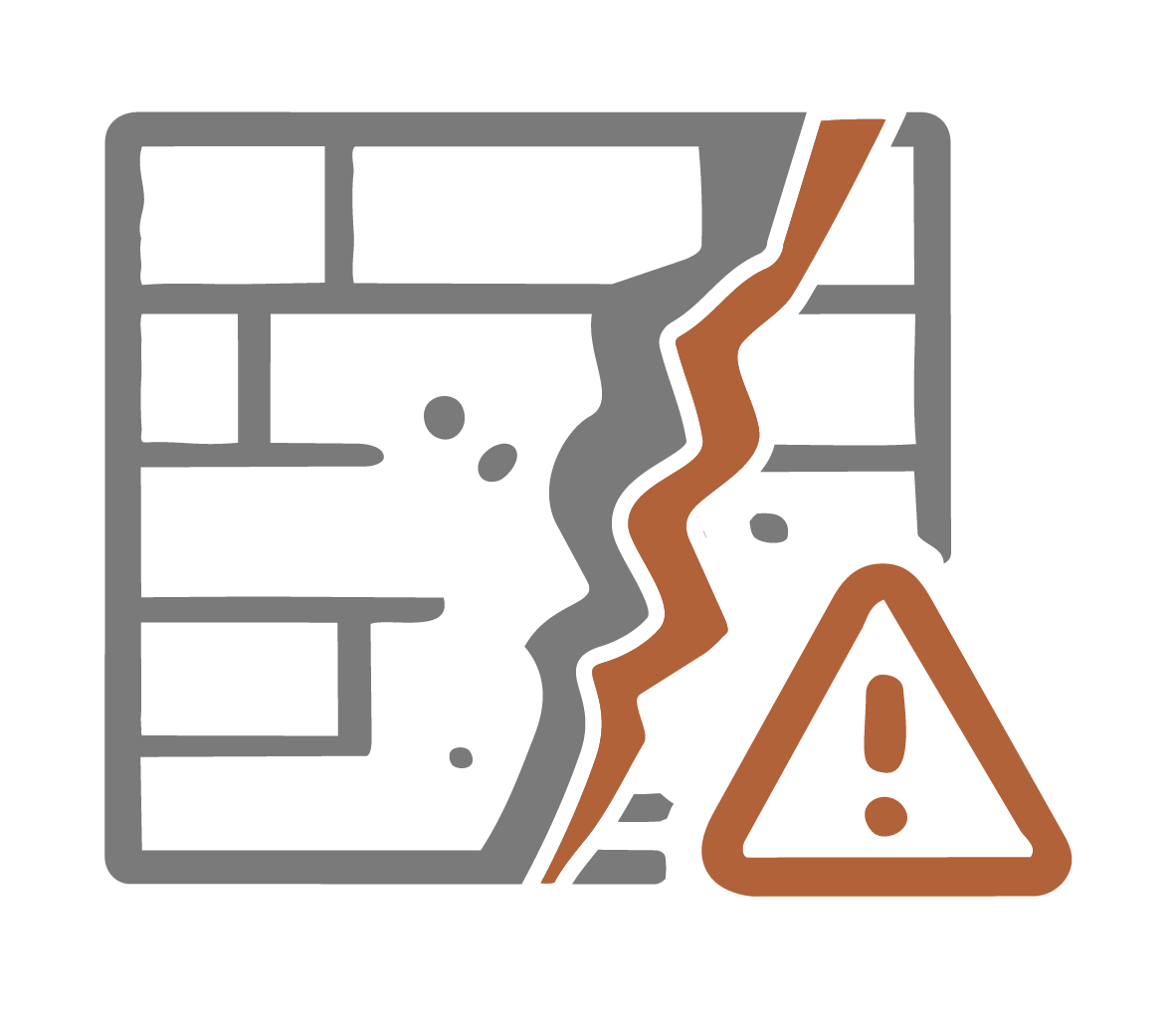 Picto façades : fissures et enduit dégradé