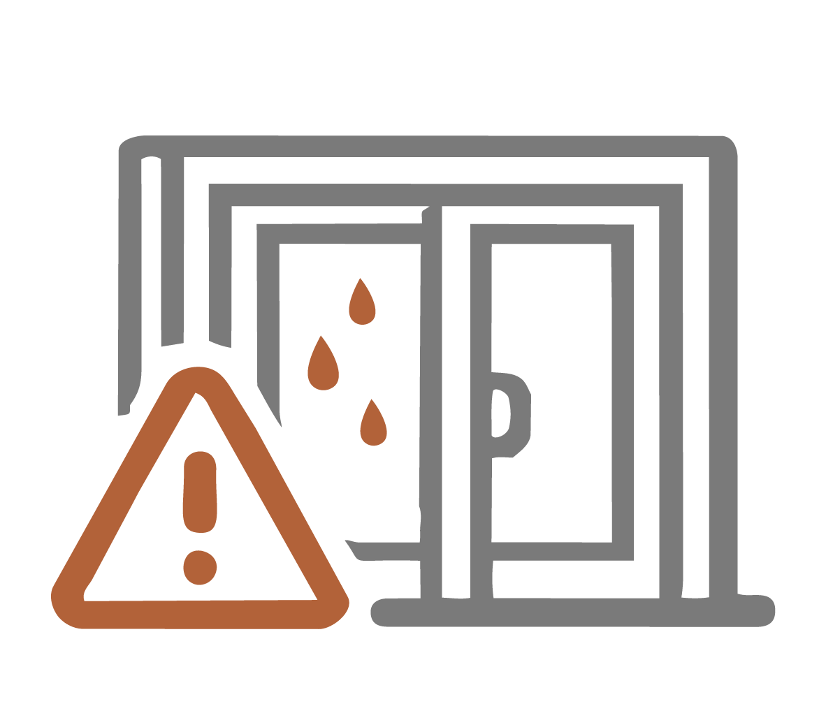 Picto menuiseries extérieures : infiltration autour des fenêtres